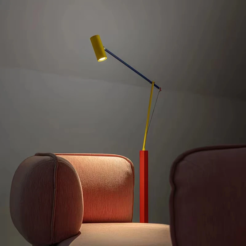 Color Long Arm Floor Lamp EU AU US Plug Light Fixture LED Floor Lighting For Study Foyer Bedroom Lighting Decoration Maison Art