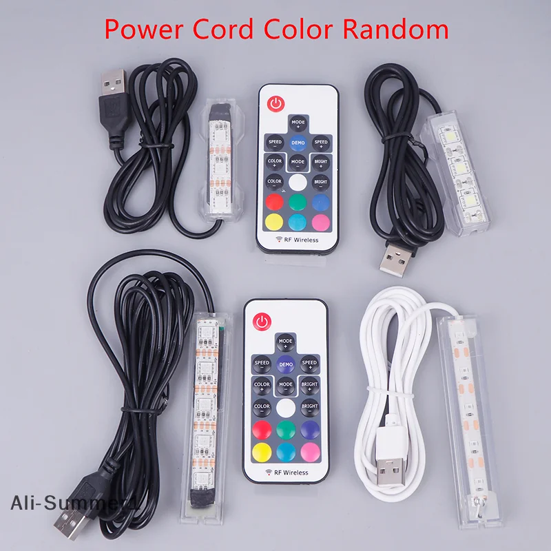 Fish Accessory Micro Aquarium Light USB Powered Remote Control Colorful Fish LED Lamp For Landscape USB Aquarium Light