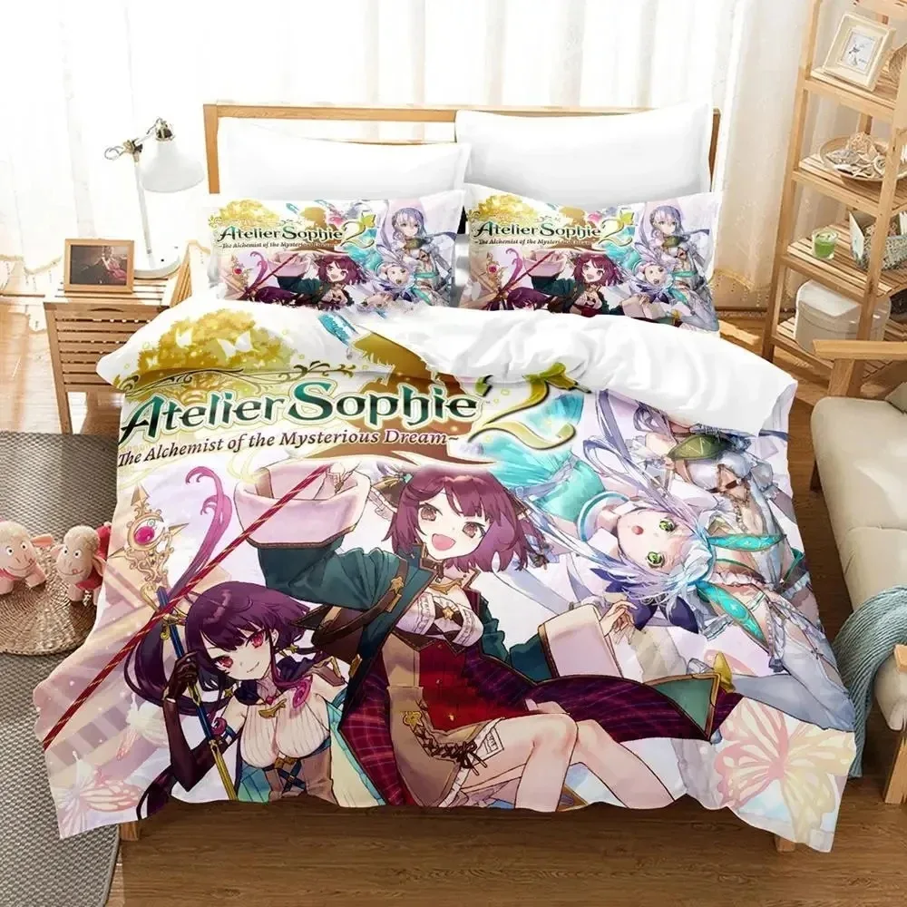 3D Print Anime Atelier Sophie Bedding Set Duvet Cover Bed Set Quilt Cover Pillowcase Comforter king Queen Size Home Textiles