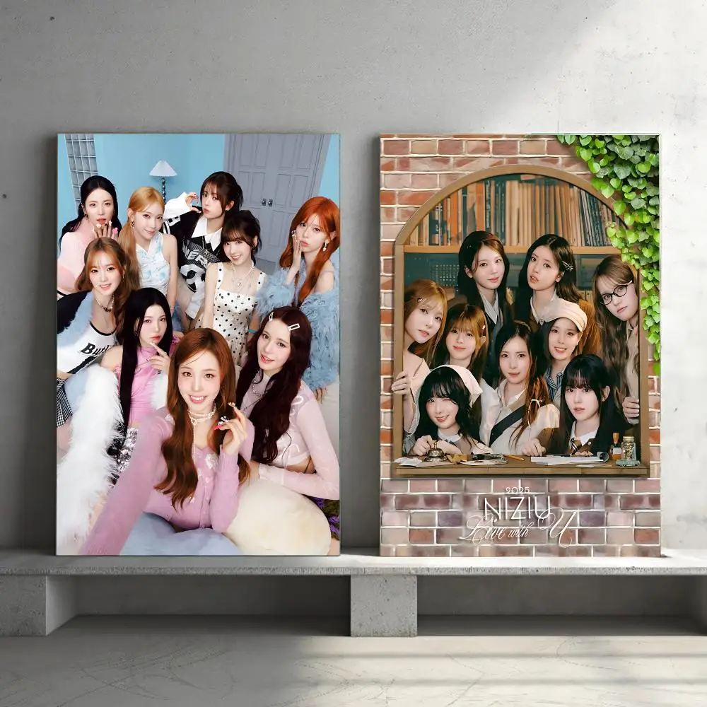 Girl Group N-NiziU-U Poster HD Wall Art Print,Self-adhesive Poster Sticker,Aesthetic Home Decor,Perfect Gift for Room Friends