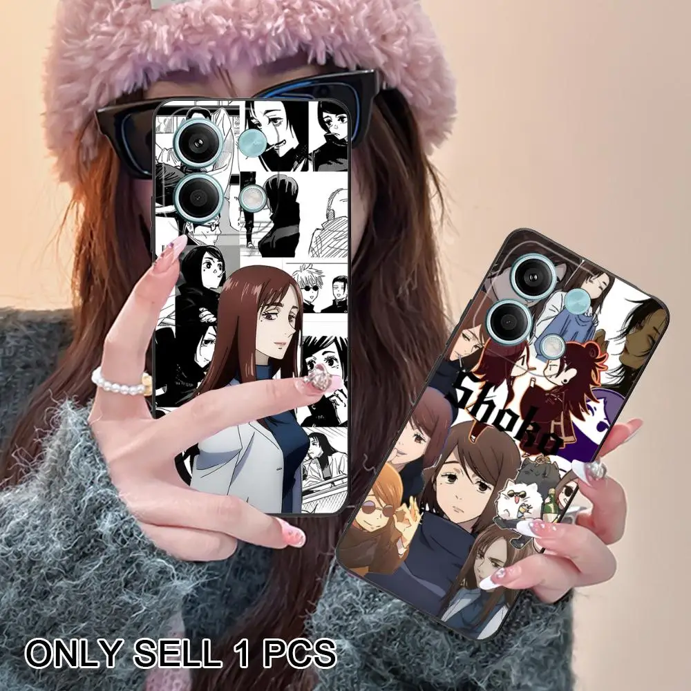 

Jujutsu Kaisen Shoko Leiri TPU Mobile Phone Case for Xiaomi Redmi Note 14 13 12 11 S Pro Plus 4G 5G Colorful Printing Cover