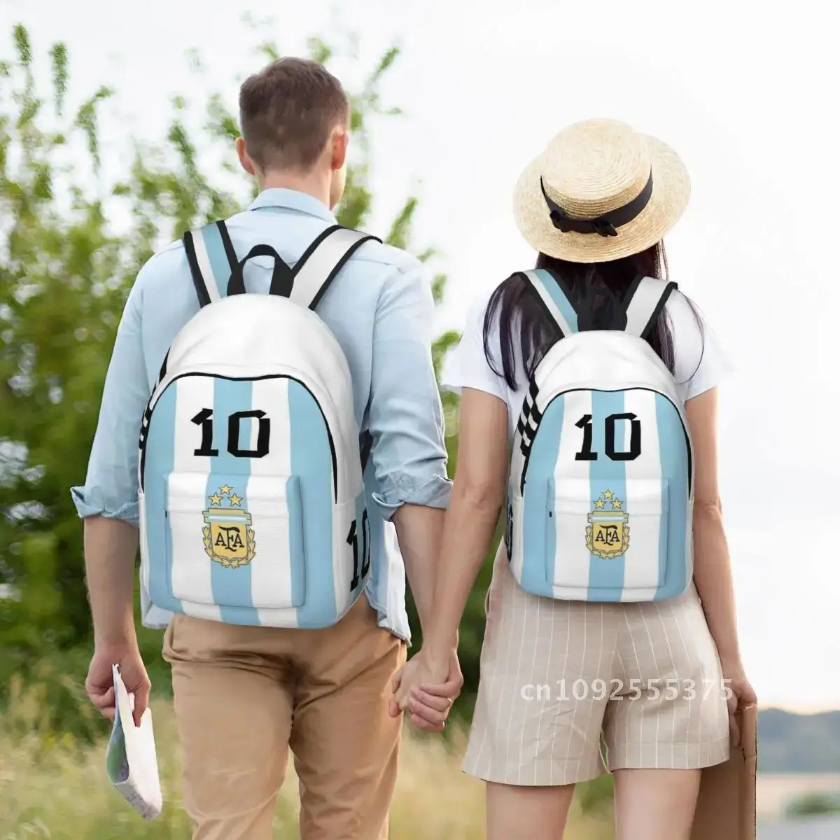 Argentina Famouse Football Backpack Student Schoolbag Business Soccer Lover Footballer Daypack for Men Women Laptop Canvas Bags