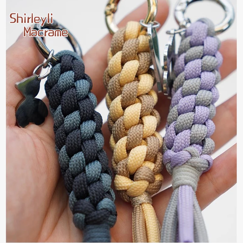 3 متر حزمة عالية الجودة 5 مللي متر البوليستر مكرامية جديلة الحبل لتقوم بها بنفسك مكرميه السوار المفاتيح طوق بكلاب اللعب هدية الحبال