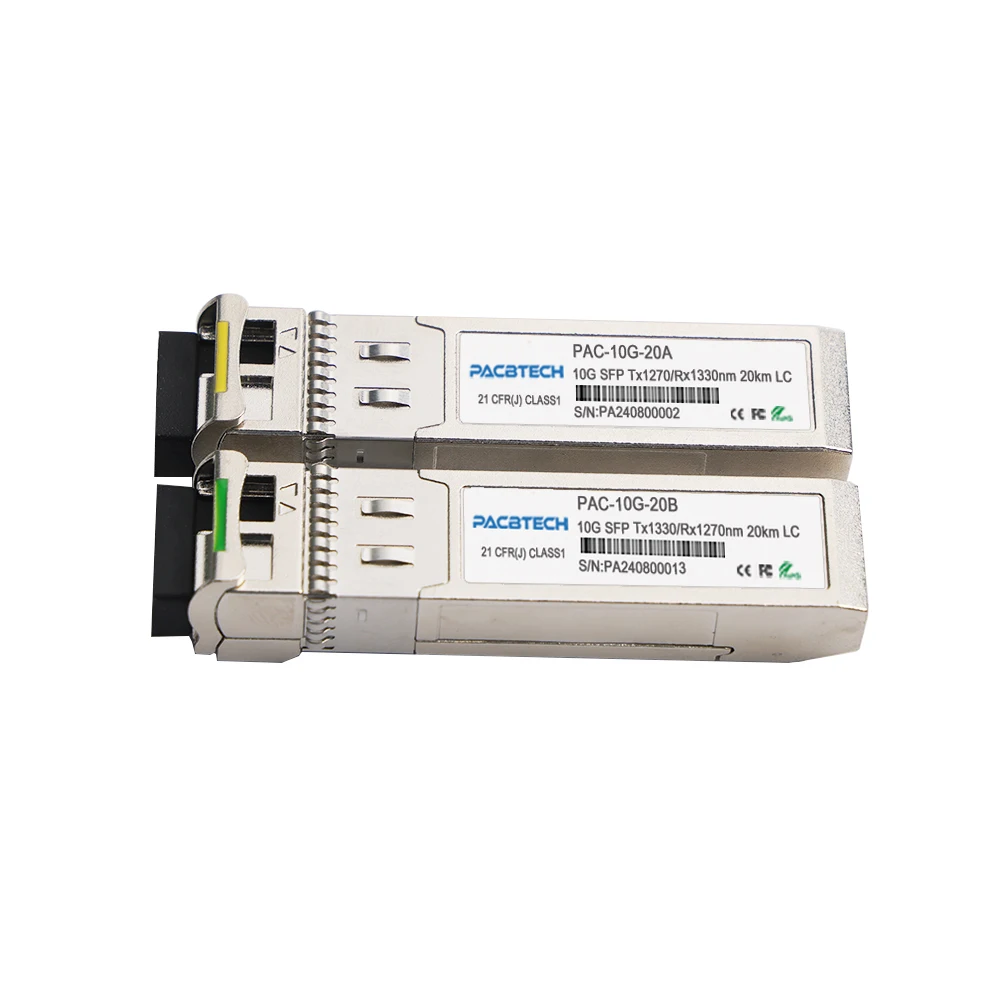 10G LC SFP Module BIDI SFP+ Fiber Optic Transceiver 1270nm/1330nm 20KM Single LC Compatible with Cisco Mikrotik Switch