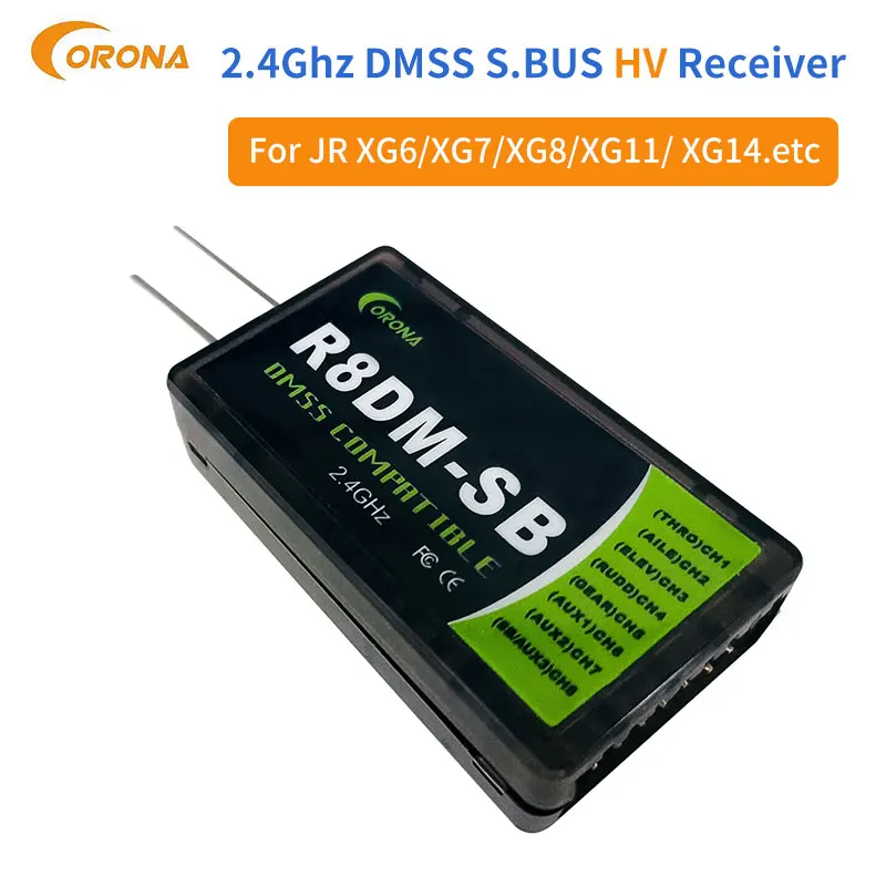 1pcs for Corona R4DM-SB R6DM-SB R8DM-SB 2.4G Receiver Compatible DMSS JR  Transmitters Such As XG6 XG7 XG8  XG11  XG14