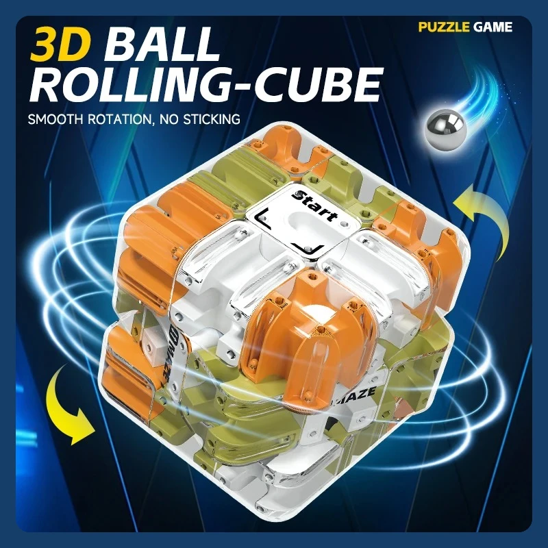 

Hot 3D Maze Magic Cube Fidget toy Creative Anti-stress Magic Cube Top Thinking Logical Puzzle Toy for Party Toys Christmas Gift