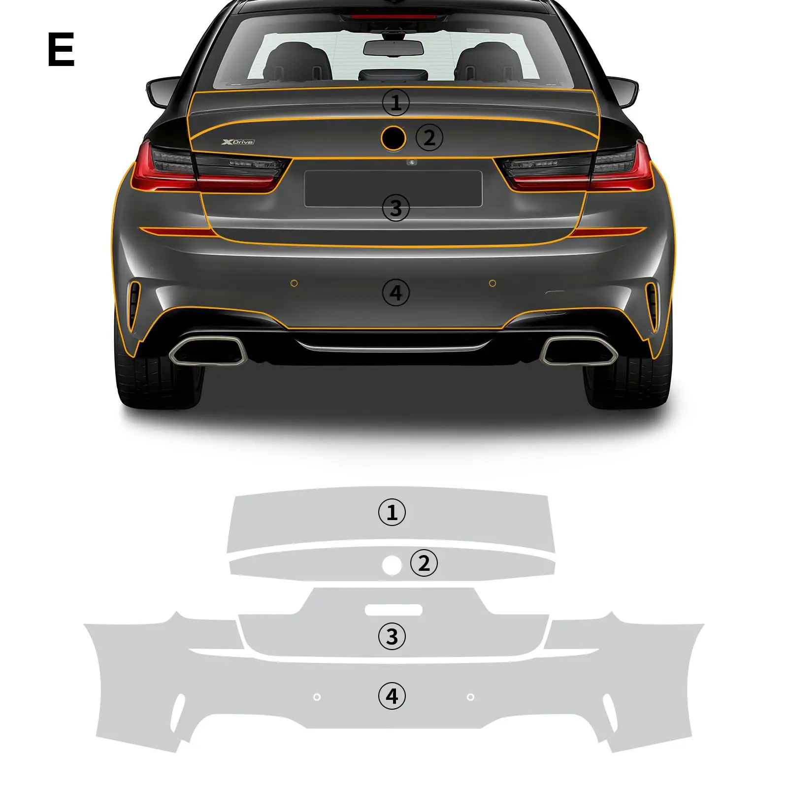 

8.5Mil TPU Paint Protection Film For BMW 3 Series M-Sport 2019-2022 Pre-cut PPF Matte Clear Bra Car Body Anti-Scratch Resistant