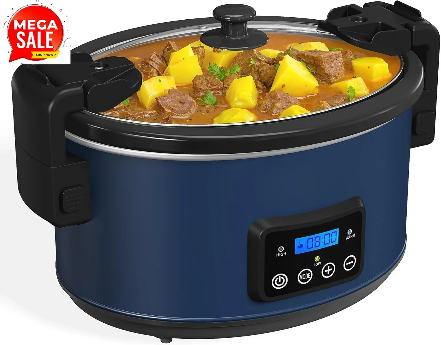 Hot Sales8.5 Quart Programmable Slow Cooker: Multi-Cooker Food Warmer With Locking Lid & Digital Timer, Adjustable Tempature Con