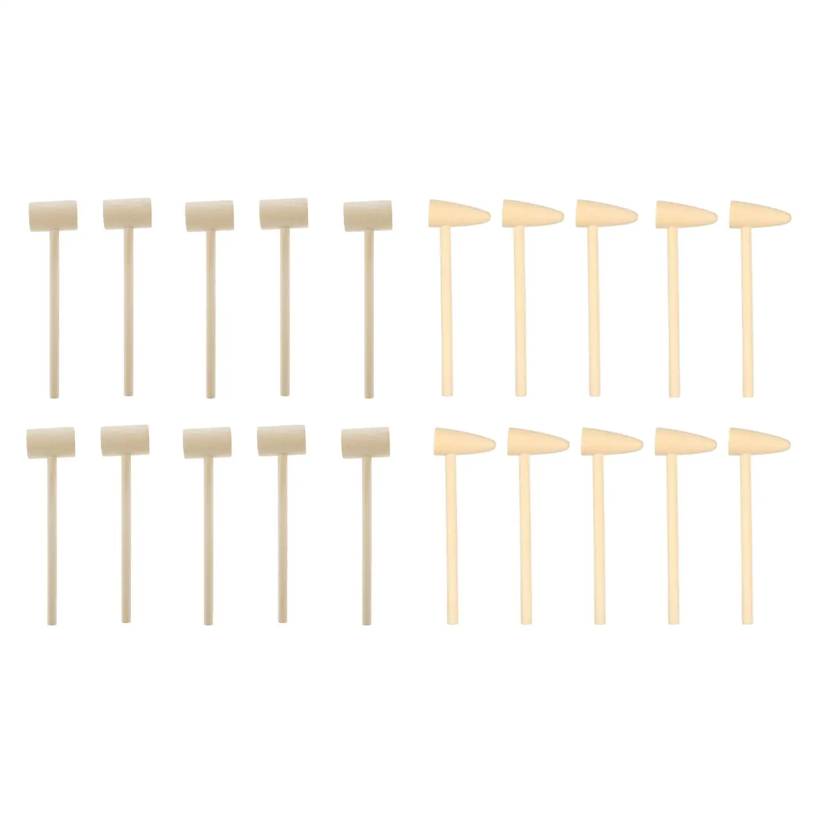 Mini Hammer Woodworking Toy Small Wooden Mallet for Children Educational Party Favor and Craft