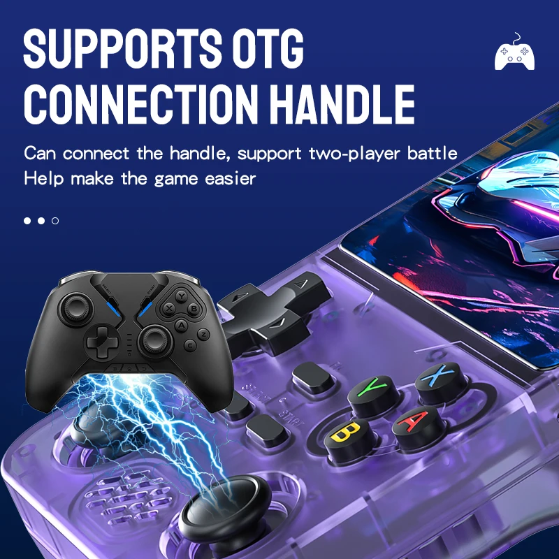 128G RX6S Retro Handheld Video Game Console Linux System 3.5-inch IPS Screen Portable Pocket Video Player 64GB Game friend Gift