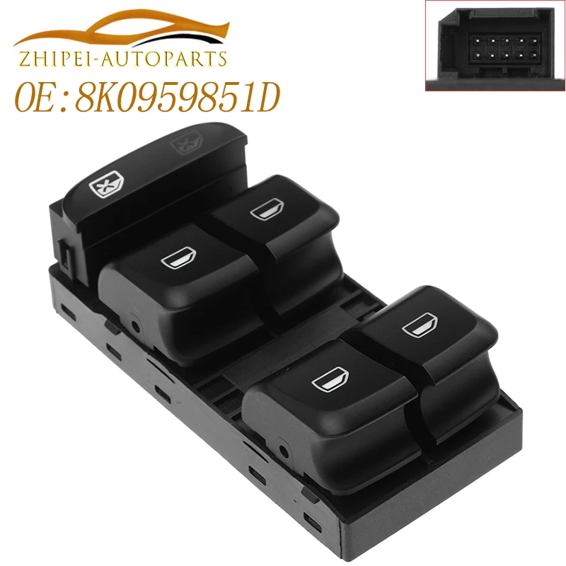 8K0959851D Master Power Window Control Switch Car 8K0959851 8K0 959 851D For Audi A4 B8 A5 Q5 2007-2012