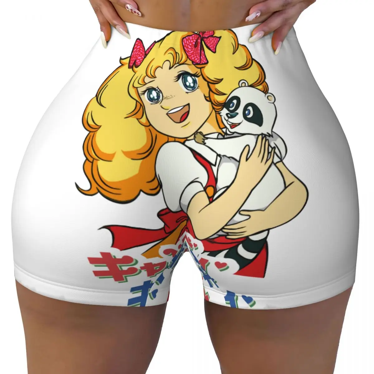Custom Candy Candy Workout Shorts Women's Cartoon Anime Tv Gym Volleyball Running Yoga Shorts