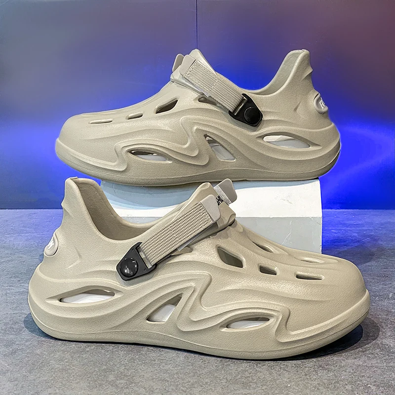 Men's Outdoor Sandals Sport Slippers Beach Slides Breathable Clogs Men Women Casual Garden Shoes Non-slip Men Outdoor Sandals