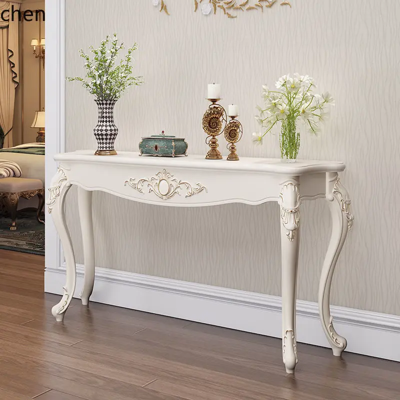 YFY  Entryway Table Cabinet Wall-Mounted Table Semi-Circular Phone Table Simple Hallway Cabinet