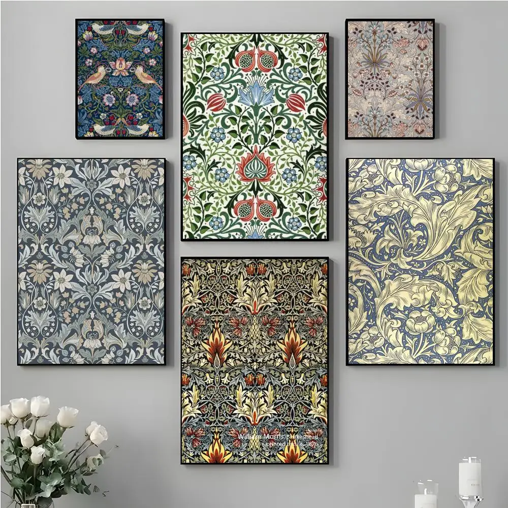 

W-william Morris Art Flower Beauty Painting Calligraphy Home Decor Poster Wall Print Minimalist Art Living Room Aesthetic Style