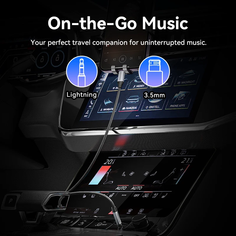 Аудиоадаптер Vention для Lightning на 3,5 мм адаптер для наушников ЦАП аудио музыкальный кабель для iPhone 14 12 Pro Max Xr Aux кабель для телефона