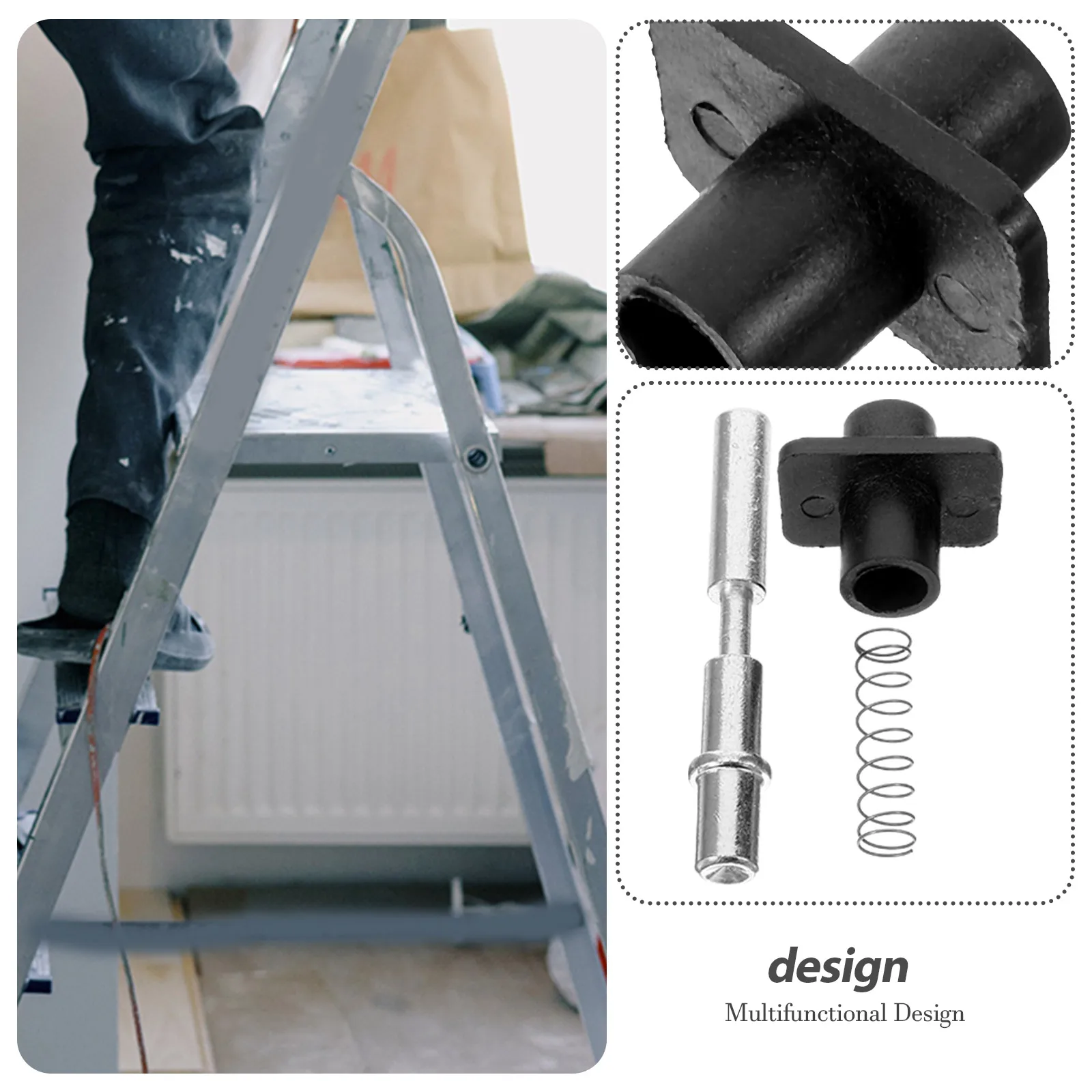 

Folding Ladder Accessories Black Base Spring Essential Parts Telescopic Replacement Durable Plastic Circle Kits Multi Function
