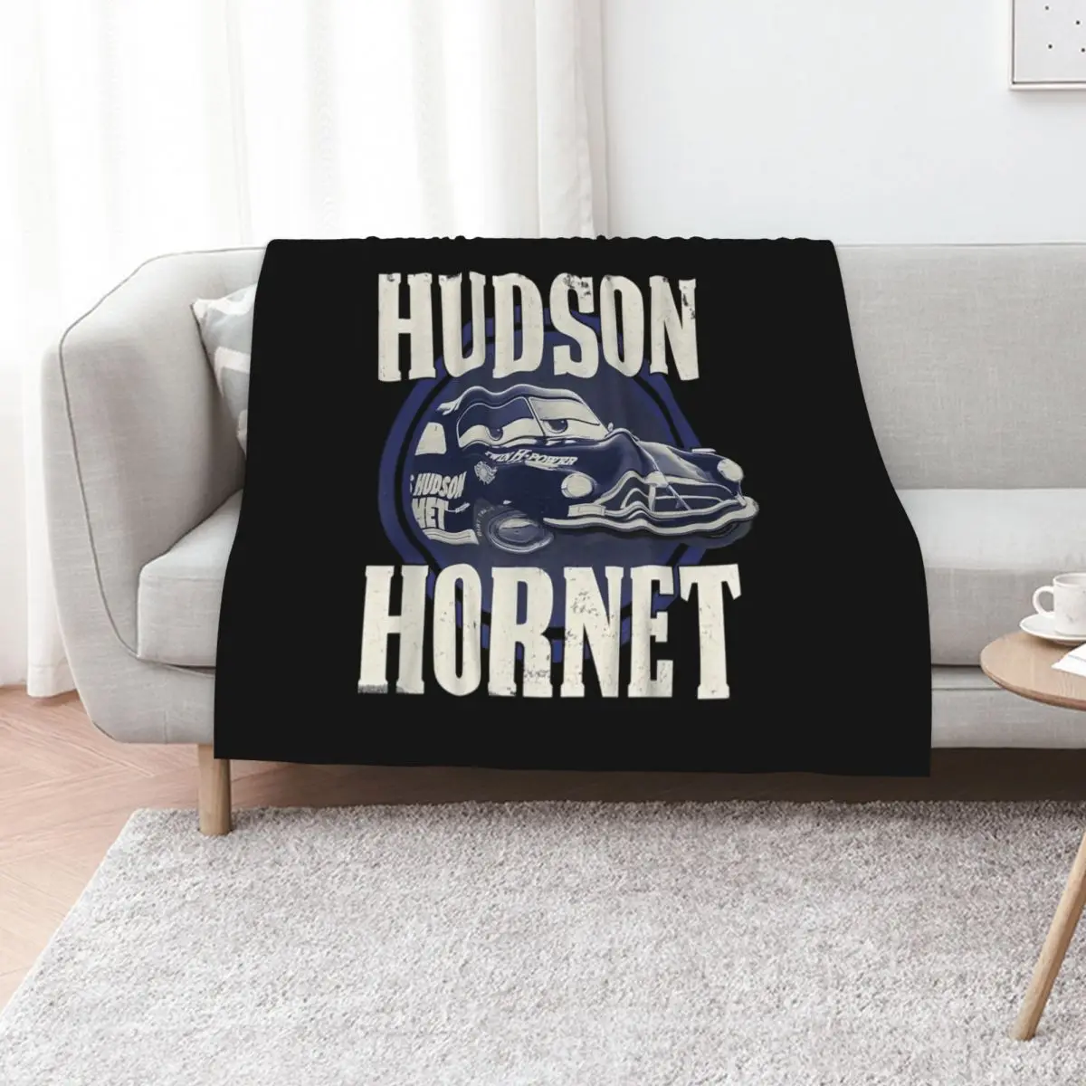 

Hudson Hornet Badge Graphic Throw Blanket Luxurious Soft Fuzzy Blanket for Sofa Bed