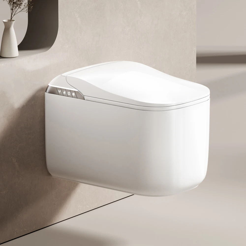 

Sanyipace Smart Toilet Warm Seat for Bathroom Automatic Intelligent Bidet Modern Sanitary Ware Auto Open Flush Local Shipping