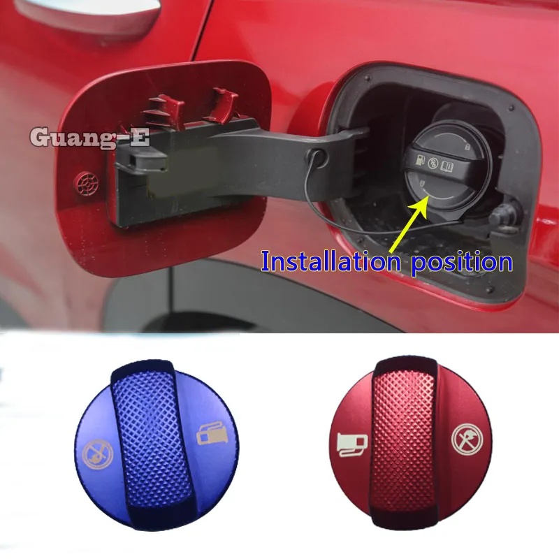 For Hyundai Moinca Accent Elantra 2016 Elantra  Mistra SantaFe Tucson Car Inner Gas/Fuel/Oil Tank Cover Cap Sticker Trim Frame