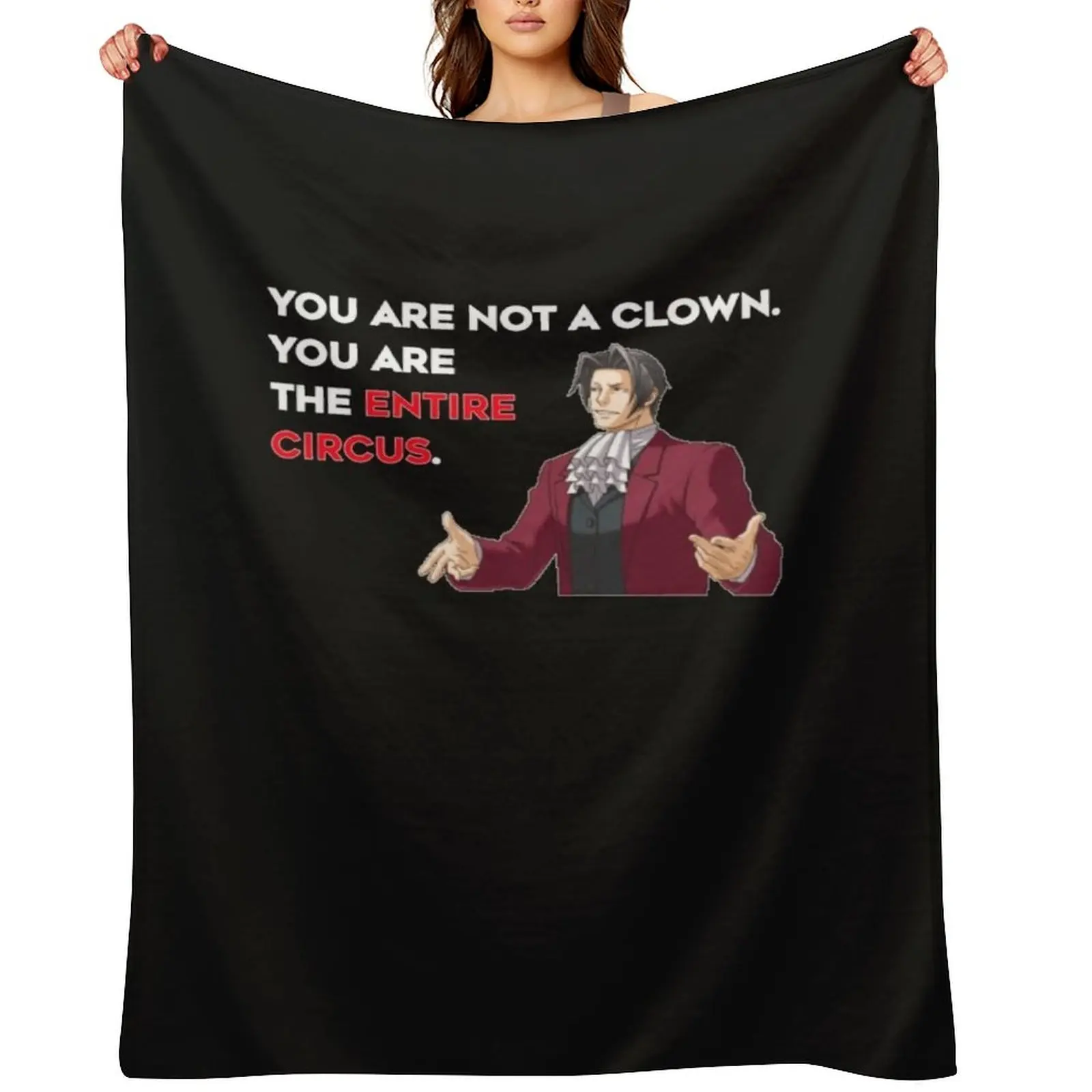 

Miles Edgeworth Entire Circus Quote Essential T-Shirt Throw Blanket Luxury Baby Winter beds Vintage Blankets