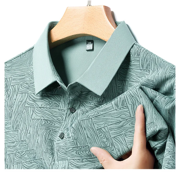 

Мужская рубашка для гольфа, роскошная спортивная повседневная рубашка поло, функциональная быстросохнущая дышащая футболка с лацканами и короткими рукавами для мужчин, летняя