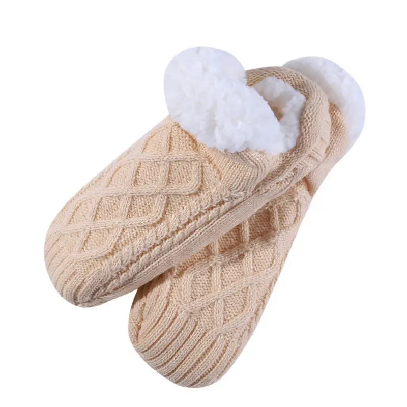 Thermal Slipper Socks for Men Women Winter Warm Short Thickened Non Slip Grip Home Sleeping Soft Floor Socks view 4
