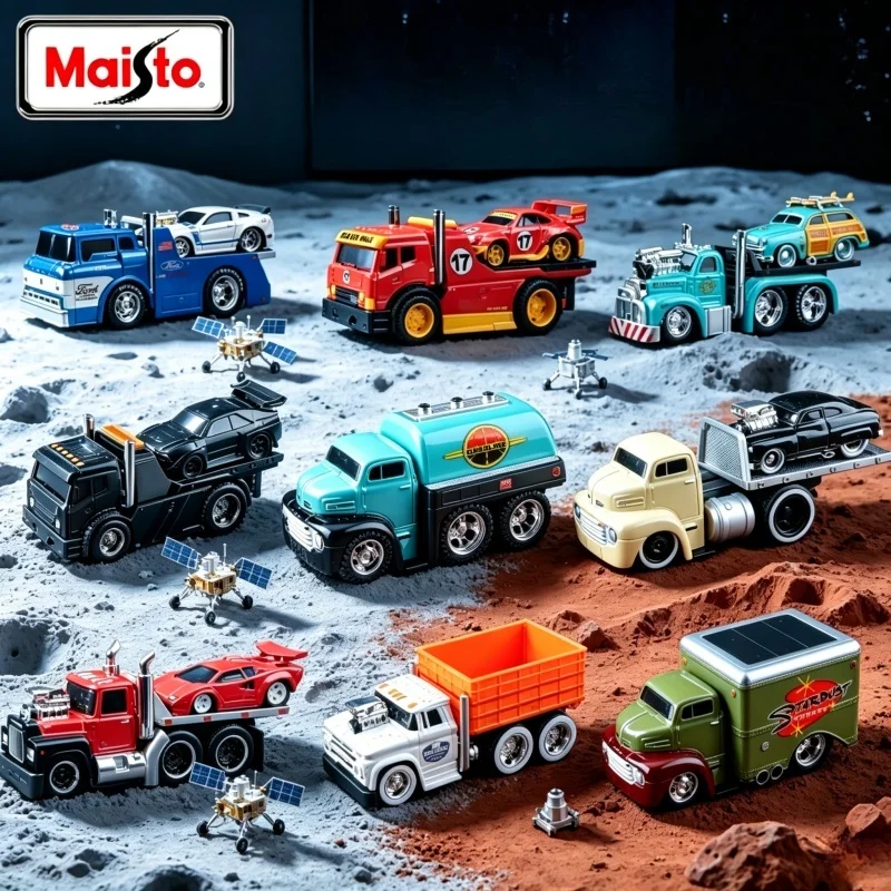 Maisto 1:64 Chevrolet Mack Alloy Muscle Transports Car Model Diecast Metal Toy Oil Tank Truck Vehicles Car Model Birthday Gift