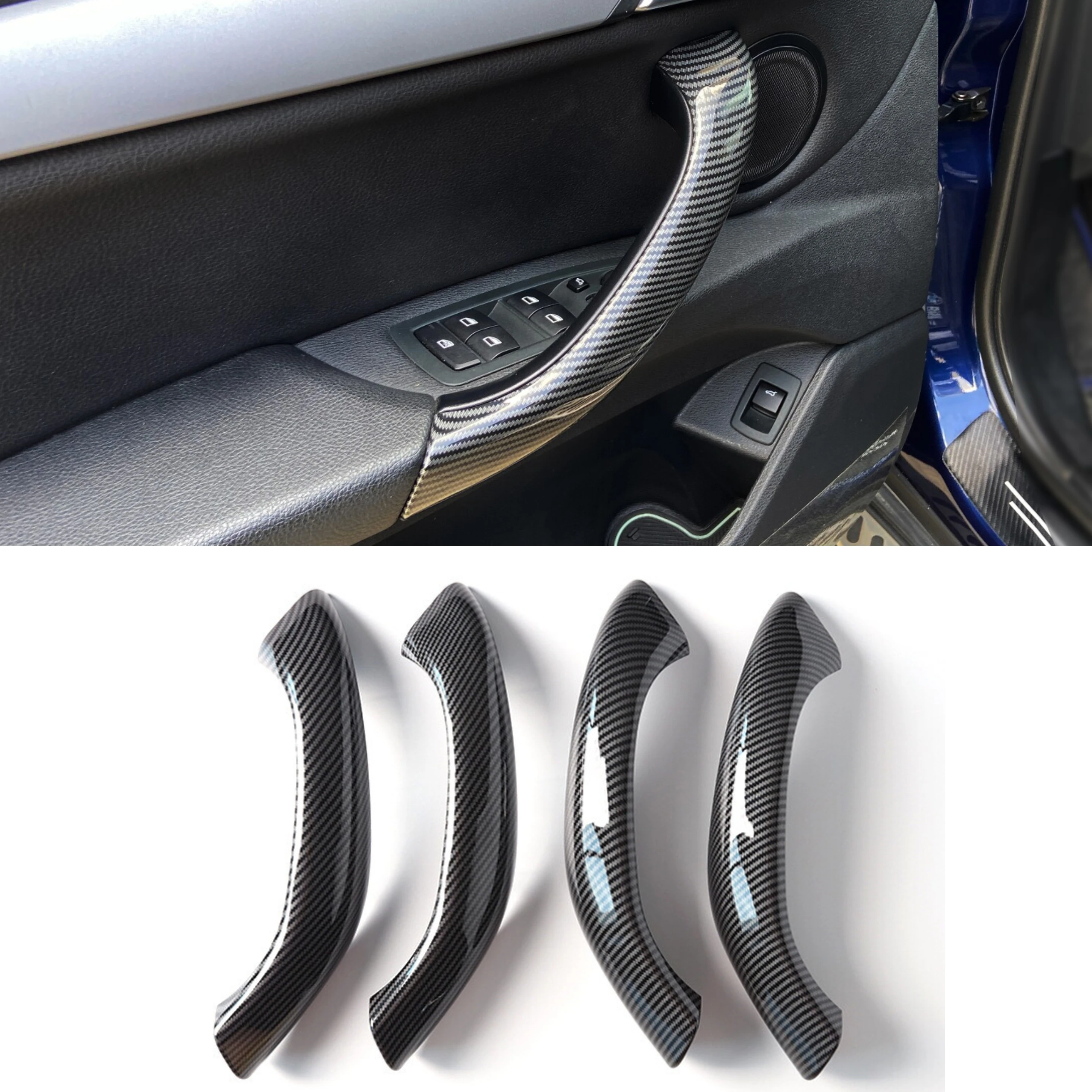 Car Interior Door Pull Handle Outer Cover Trim Replacement For BMW X1 X2 F48 F49 F39 2016-2020 Front Rear Left Right LHD RHD