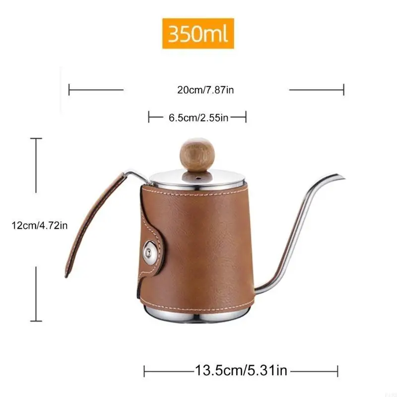 F19B 304 из нержавеющей стали Pour Coffee Coffee Practcial Brown Gooseneck чайник для гладкого качества кофе кофе