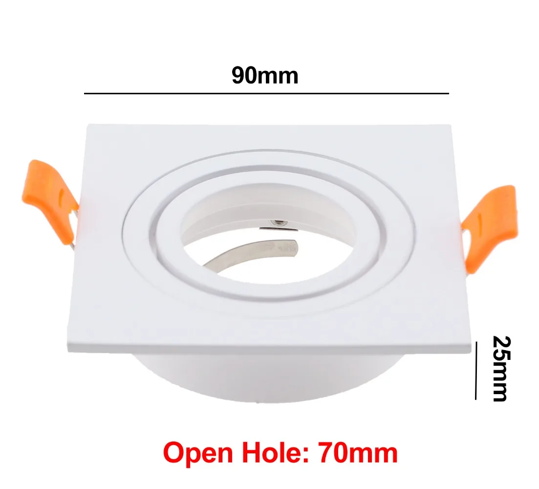 Faretto da soffitto a LED da incasso regolabile telaio rotondo GU10 MR16 supporti per apparecchi faretto a soffitto a LED MR16 basi luminose raccordo