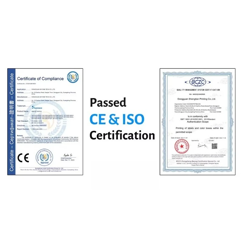 데스크탑 평면 라벨링 기계 Skyone-870ZP-2 가격표시기 테이블 탑 라벨러 케이스 박스 가방용