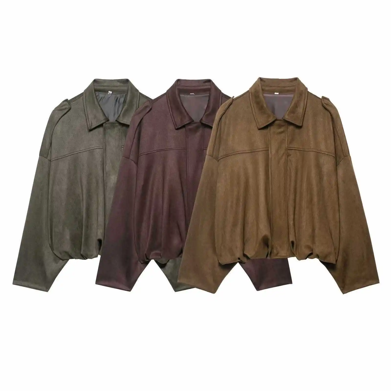 

Women's Loose Fleece Jacket Baseball Style Outerwear Autumn Fashion European And American Style Velvet Texture Top