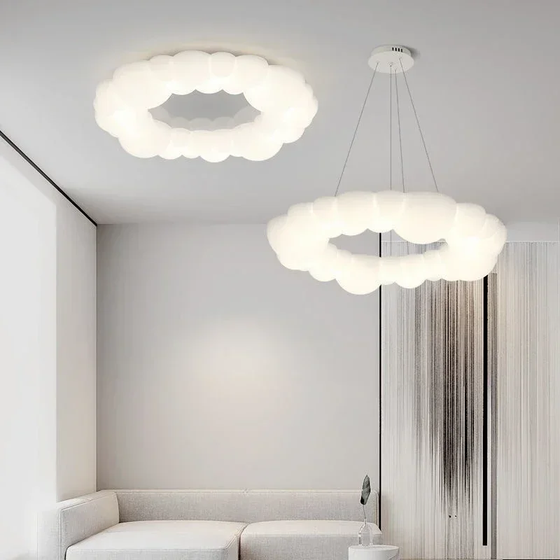 

Nordic Creative Cloud Shades Pendant Lights Modern Ceiling Chandelier Living Room Bedroom Children's Decor LED Lamp
