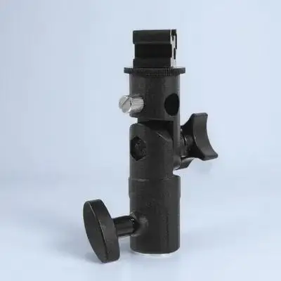 プロ仕様フラッシュライトブラケット Eタイプスイベルホルダー 180度垂直 360度水平調整 アルマイト処理アルミニウム ABS対応