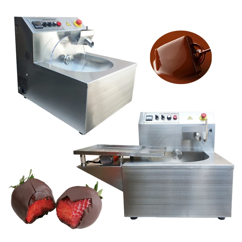

Automatic Continues 30kg Chocolate Bonbon Tempering Melt Enrobing Machine Small 8kg15kg10kg