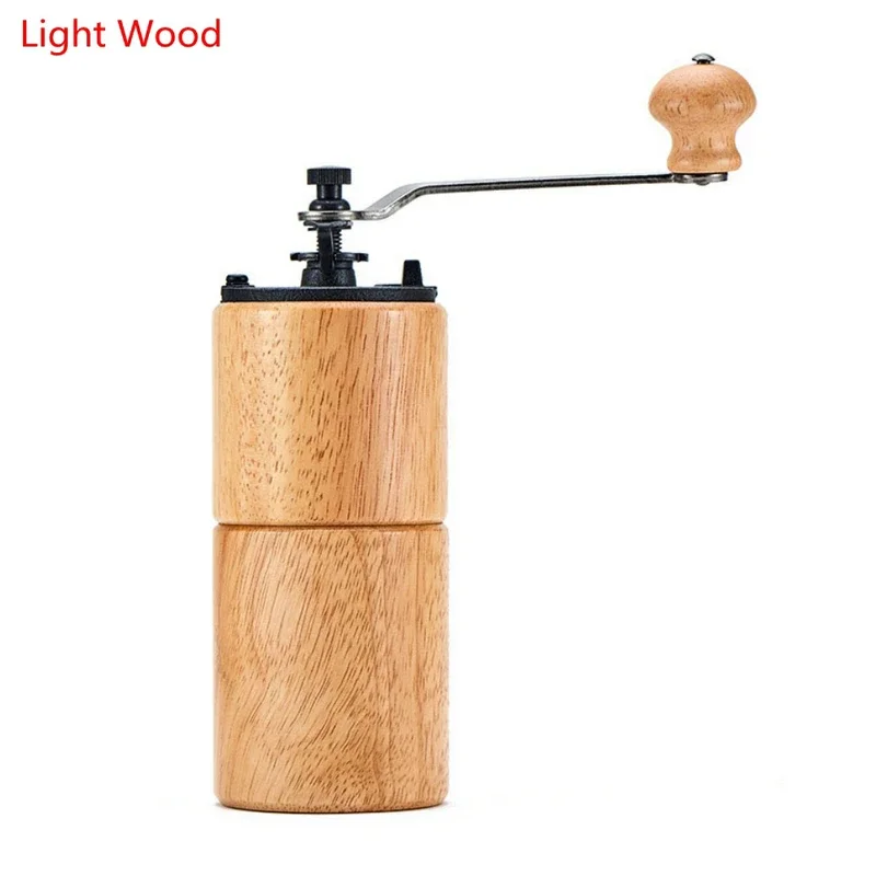 Portable Wooden Manual Coffee Grinder With Adjustable Setting Conical Burr Coffee Grinder Wooden Coffee Bean Mill Grinding