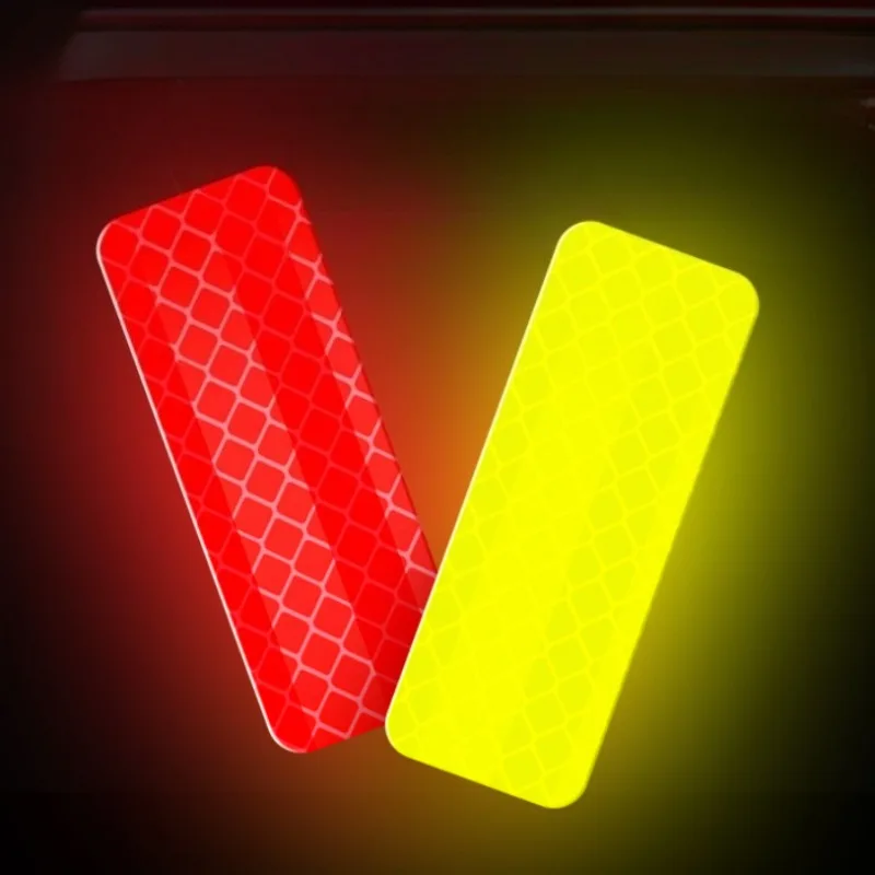 

10Pcs/Lot Night Roadway Safety Warning Reflective Stickers High Intensity Vinyl Decal for Car Motorcycle Bike Scratch Cover Tape