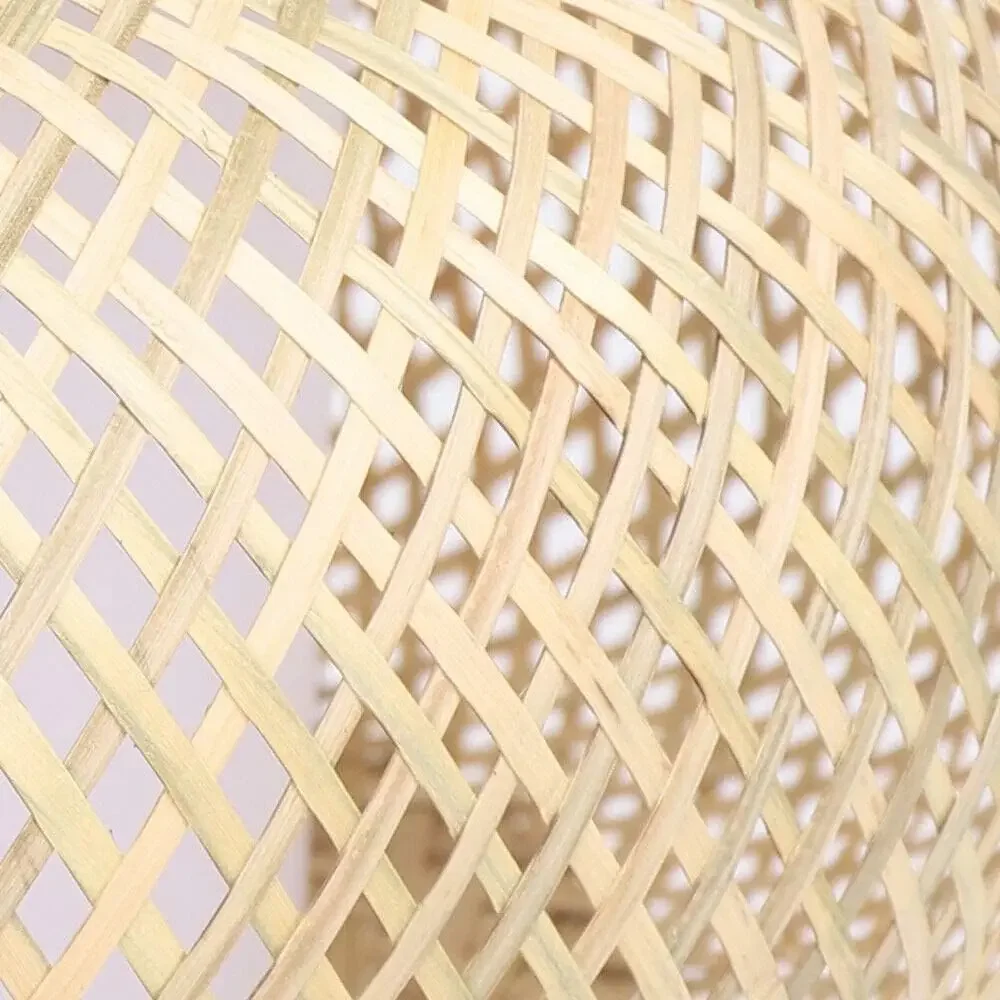 ريفي مزرعة الخيزران قلادة ضوء كبير تجهيزات ضوء السقف المنسوجة الروطان الثريا لغرفة المعيشة غرفة الطعام المطبخ #6