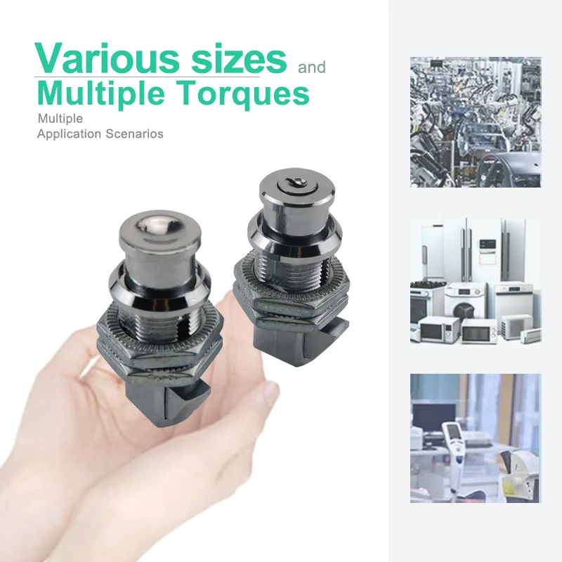 Safe Box Electrical Cabinet Industrial Automation Equipment Zinc Alloy Press Type Door Lock Cylindrical Lock