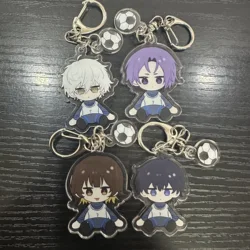 Cute Cartoon Anime BLUE LOCK Figures Bachira Meguru Isagi Yoichi Nagi Seishiro Cosplay Acrylic Keychains Fans Xmas Gifts