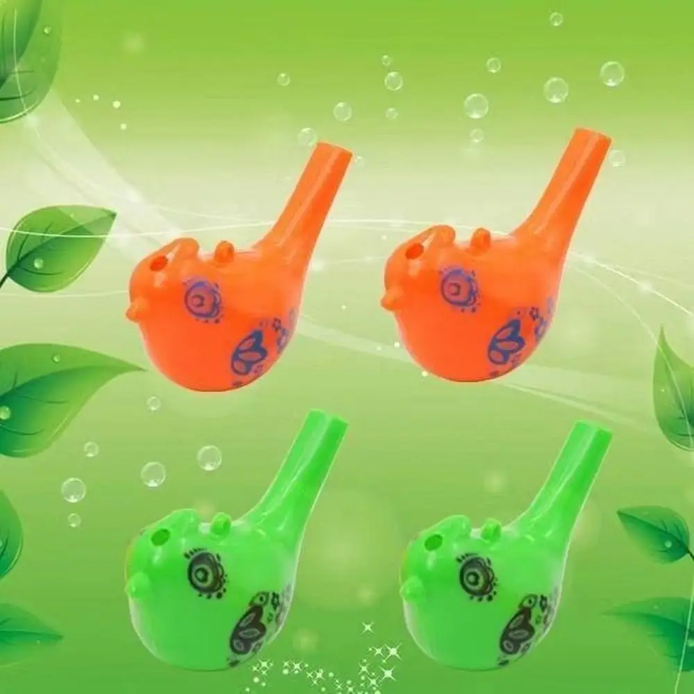 5PCS Outdoor Sports Funny Water Bird Whistle Colored Educational Party Whistles Random Plastic Musical Early Learning