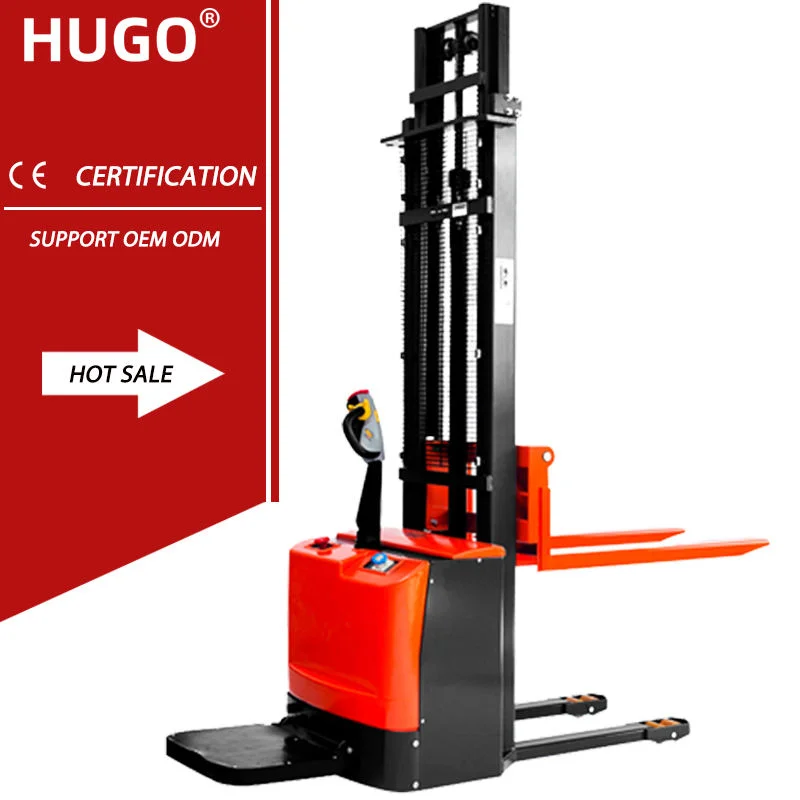 Automatic Standing Electric Pallet Walkie Stacker Battery Operated Portable Pallet Stacker Forklift