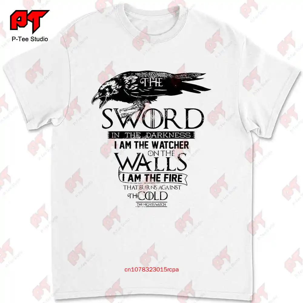 I Am The Sword In Darkness Oath camiseta Retro Watch Nights Thones Game P0JH