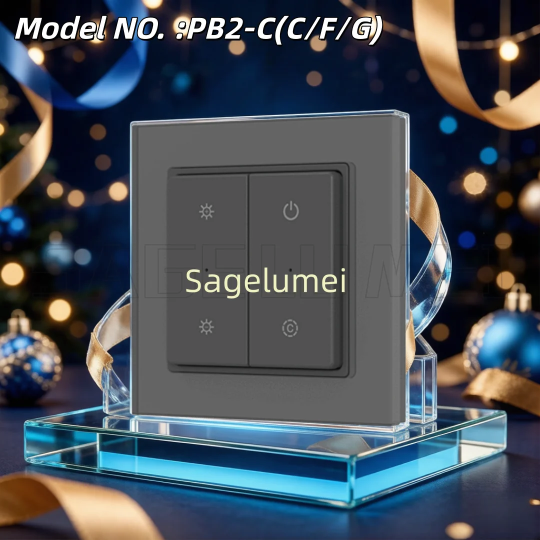 PB2-C(C)/PB2-C(F)/PB2-C(G) Skydance 4-Button Panel RF Remote 1 Zone DIM/CCT/RGB/RGBW/RGB+CCT remote control for LED Strip light