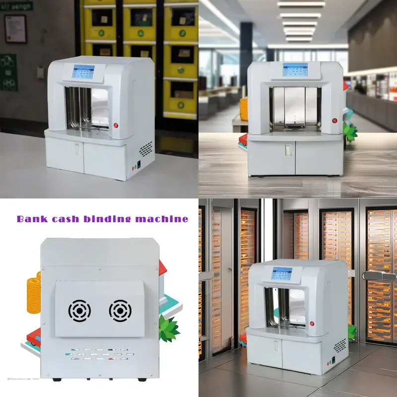 Automatic Banknote Binder One Click Three Way Binding Machine Multi Mode Currency Cash Money Strapping Tool for Office Bank