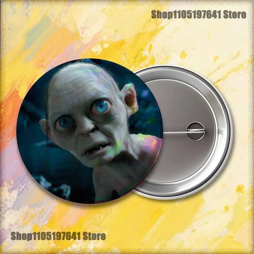 L-Lord Gollum of the R-Rings Badges Button Round Creative Pin Brooch Badge Bag Decor Accessories Fans Collect Friends Gifts #3