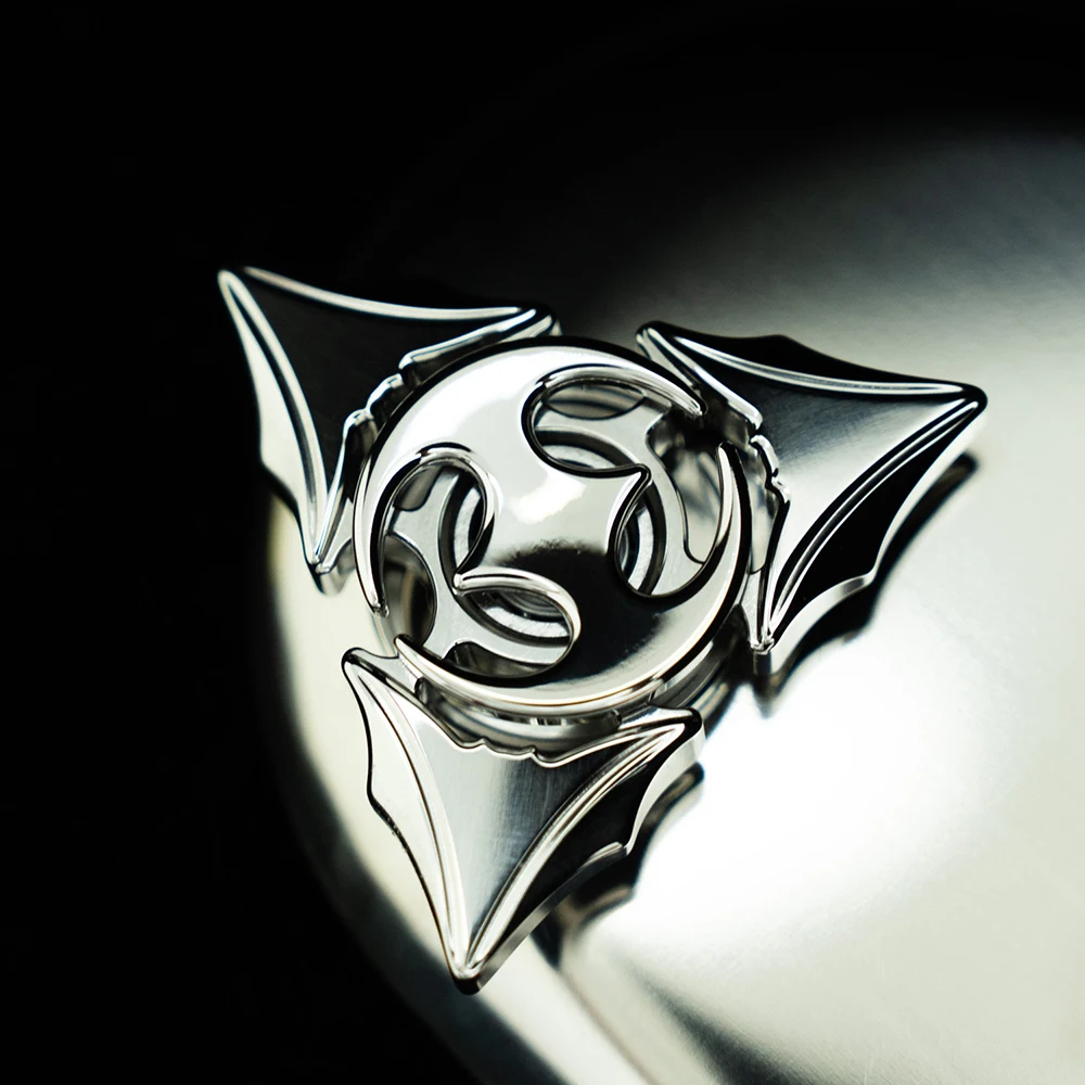 Fanrenwu edc bat fidget spinner mão sentir ataque velocidade brinquedos para adultos três lâminas fidget spinner