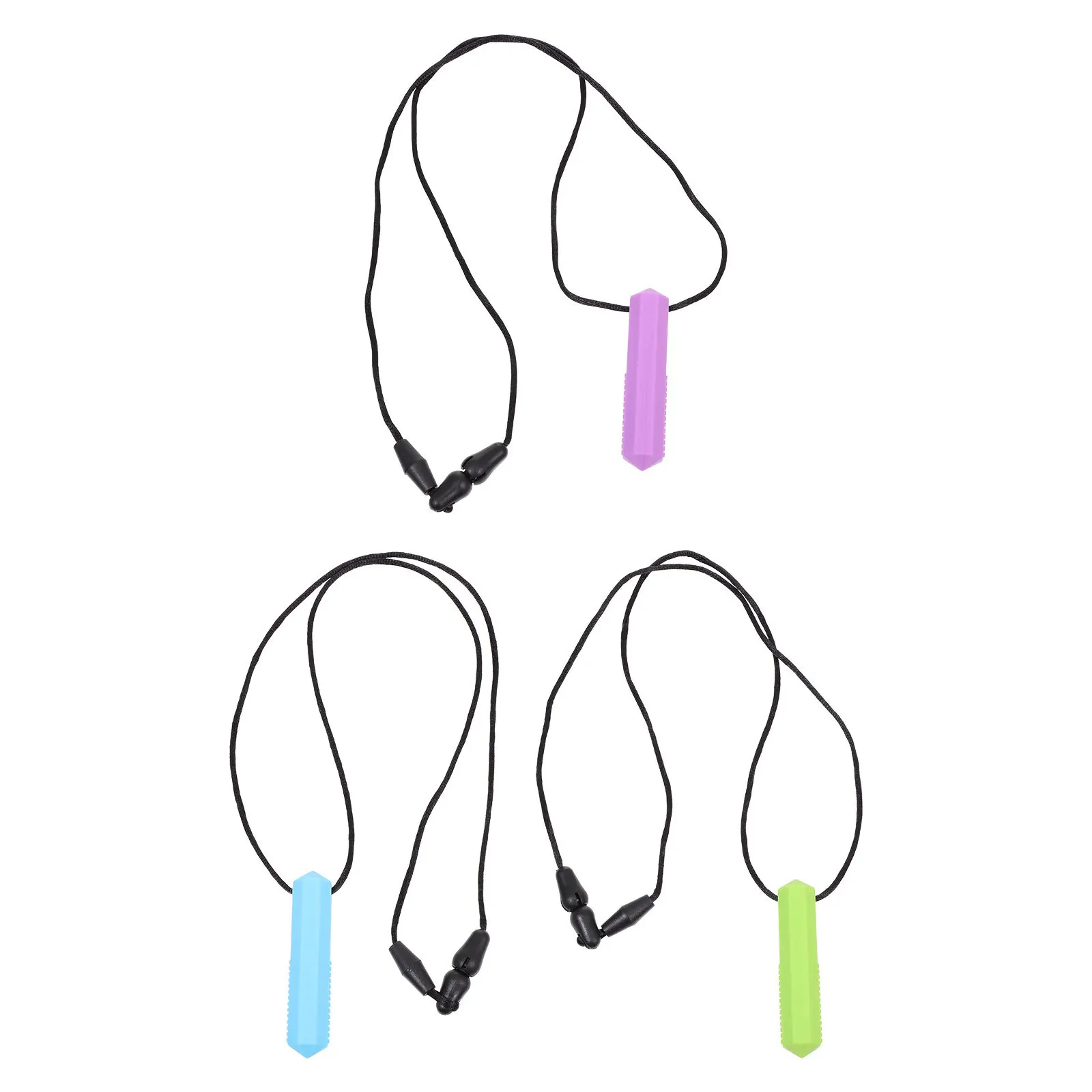 Pendentifs de dentition en Silicone pour bébé, 3 pièces, collier à mâcher léger, résistant aux morsures, soulagement de la mastication pour bébé