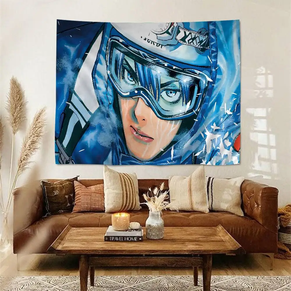 Tapiz de pared grande con estampado de anime clásico The C-Climber, tapiz de pared hippie barato, tapices de pared bohemios, decoración del hogar con mandala